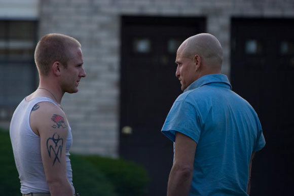 (L-R) Ben Foster and Woody Harrelson in Oscilloscope Labs' THE MESSENGER.